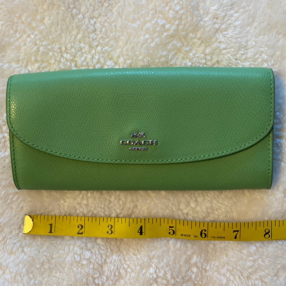 NWOT light green coach wallet